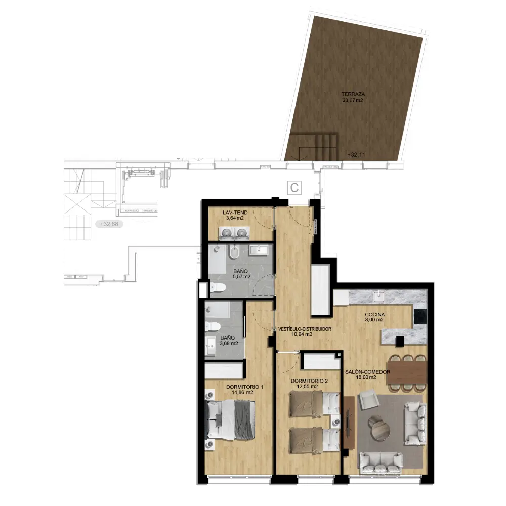 Vivienda tipo C